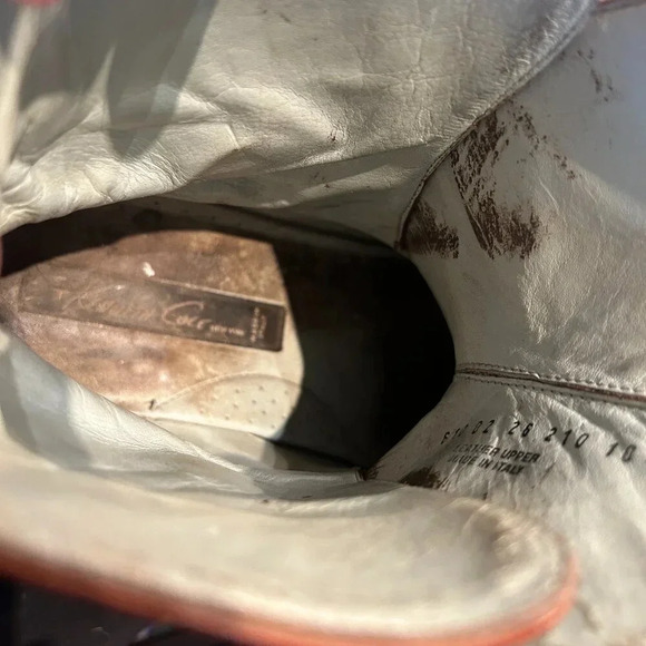 Kenneth Cole Ankle Boots Rockabilly Hipster Brown Leather Size 10.5 Italy - Picture 7 of 8